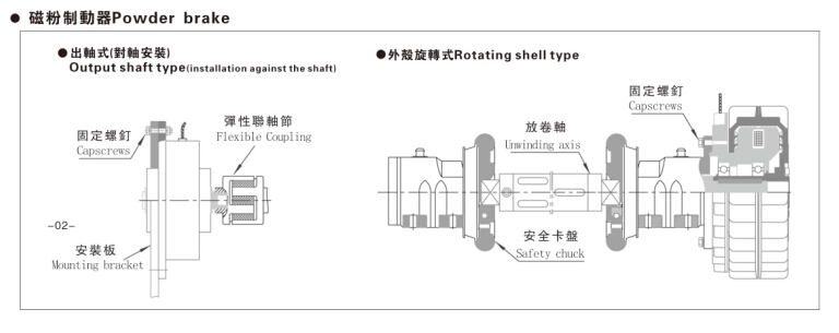 磁粉制動(dòng)器安裝方式，磁粉制動(dòng)器廠家常用7種方式